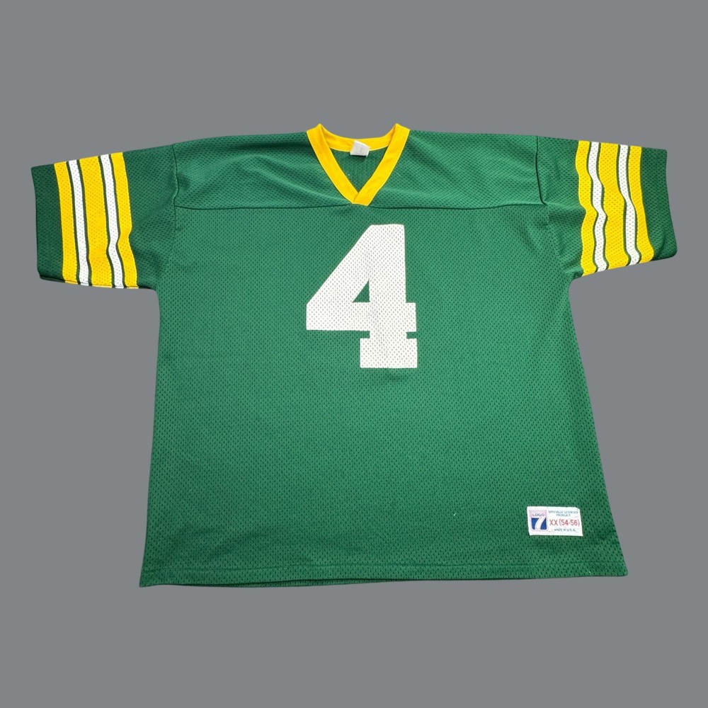Favre 4 Green Bay Packers Logo 7 Jersey Mens XXL Green Vintage 90s Gameday